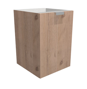 RTA - Rustic Oak - Floating Vanity Base Cabinet | 15"W x 34.5"H x 21"D