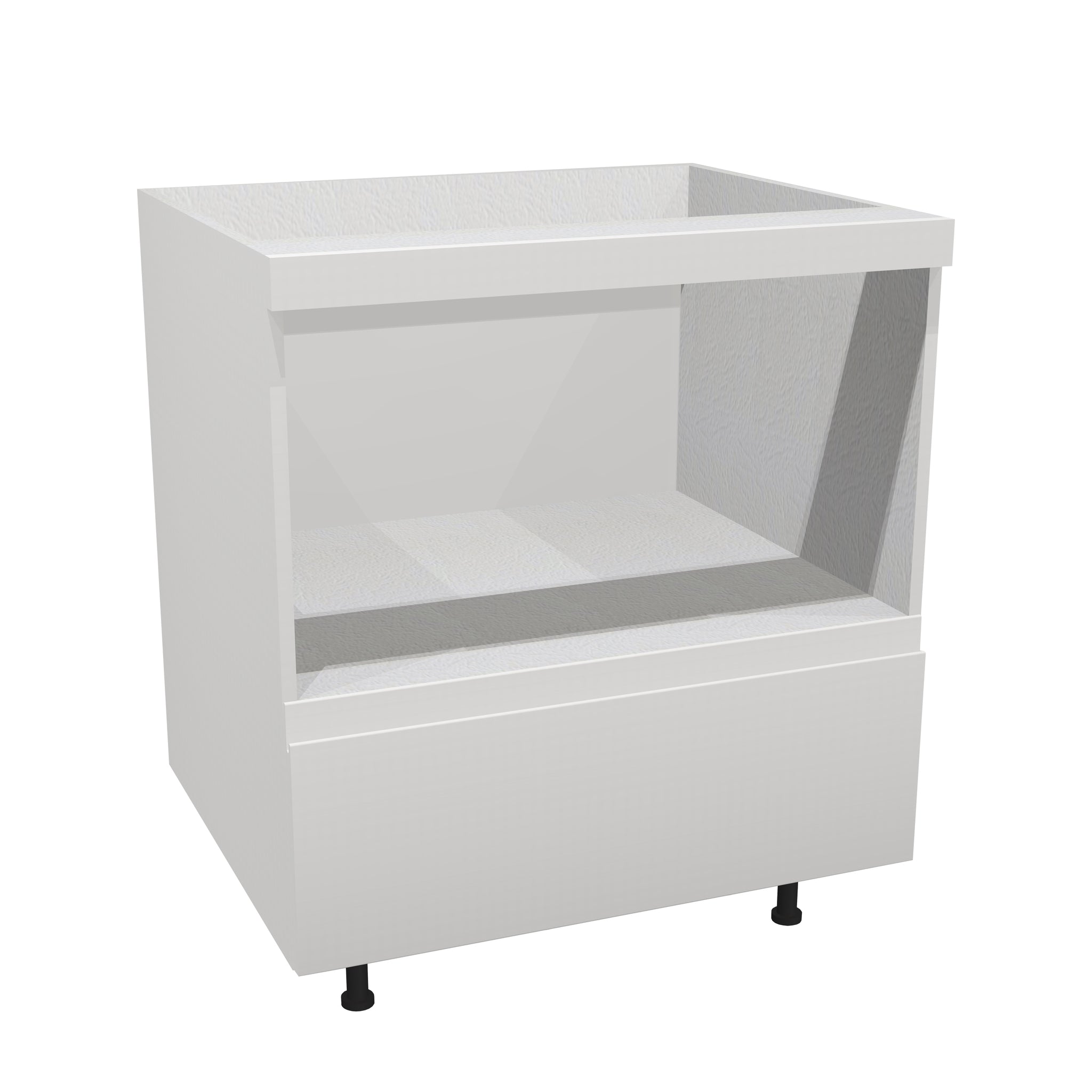 RTA - Lacquer White - Base Microwave Cabinet | 24"W x 30"H x 23.8"D
