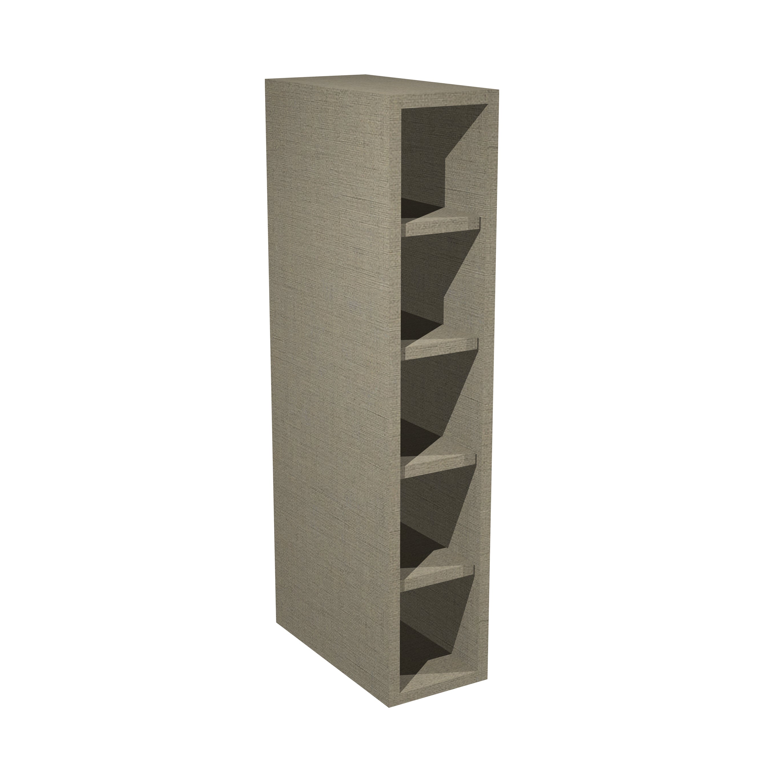 RTA Fabric Grey Wine Rack Cabinet 6