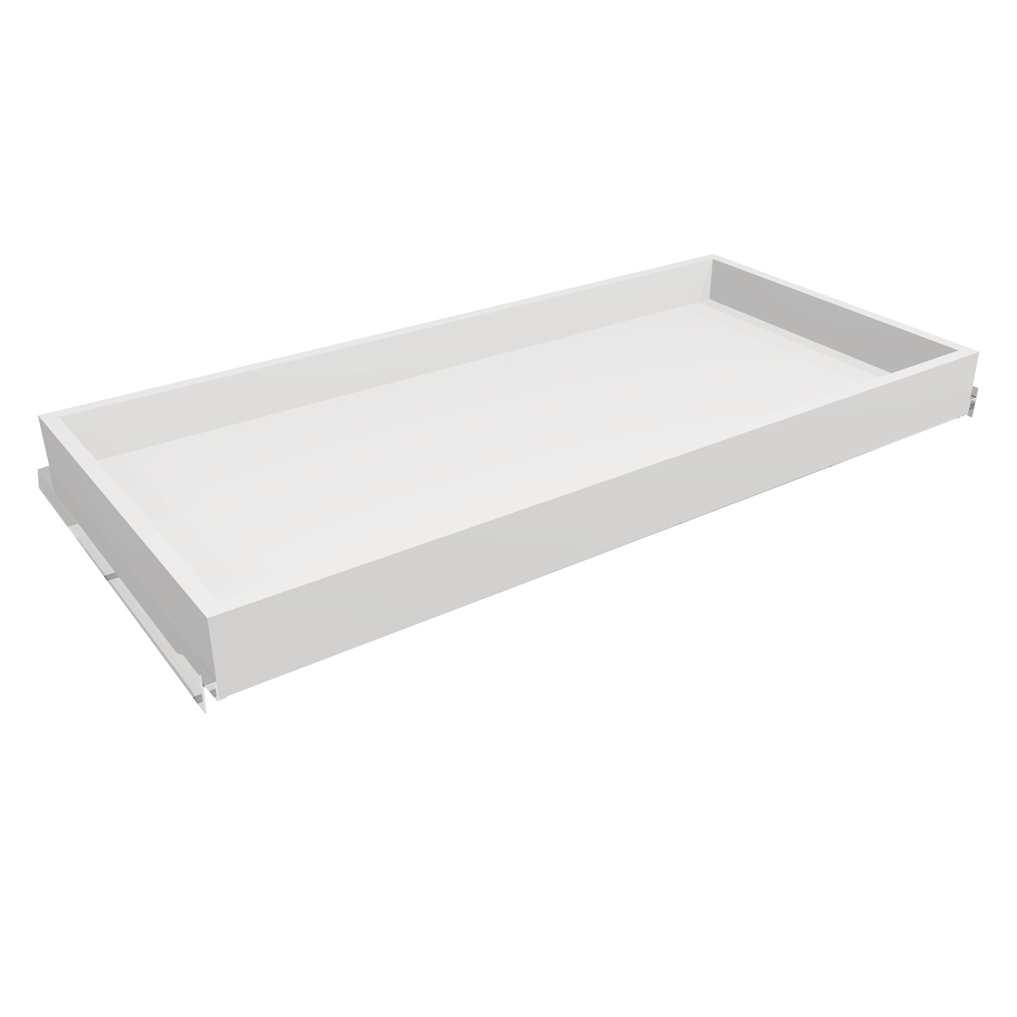 RTA - Glossy White - Roll Out Tray | 18"W