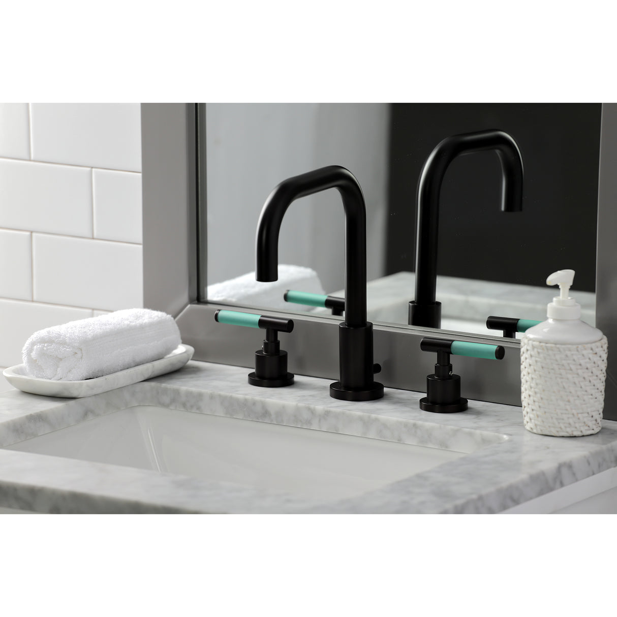 Kaiser Widespread Bathroom Faucet with Brass Pop-Up