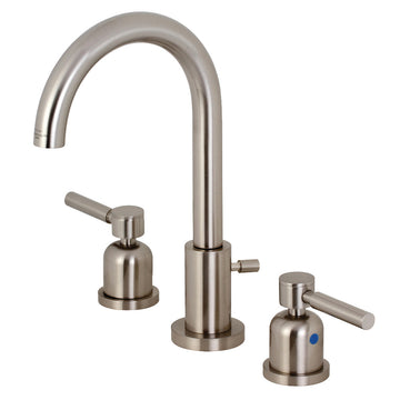 Fauceture Concord Two-handle 3-Hole Deck Mount Widespread Bathroom Sink Faucet With Brass Pop-up