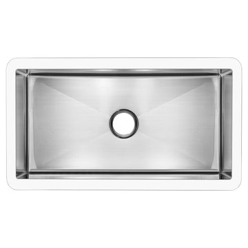 33in. Solid Surface Single Bowl Farmhouse Kitchen Sink in White