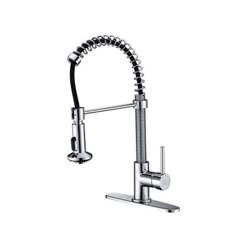 Step Pull - Down Sprayer Kitchen Faucet in Polished Chrome