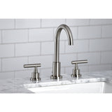 Modern Widespread Bathroom Faucet with Brass Pop-Up