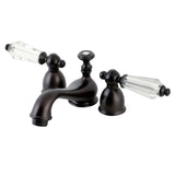 Wilshire Mini Widespread Two-handle 3-Hole Deck Mount Bathroom Sink Faucet With Brass Pop-Up