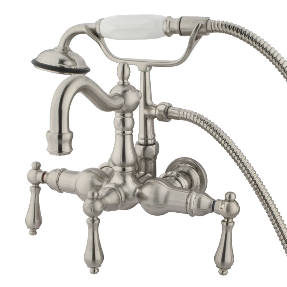 Vintage 3.4" Wall Mount Tub Faucet In 7.19" Spout Reach