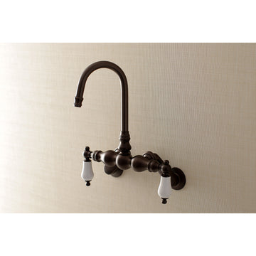 Aqua Vintage Adjustable Center Wall Mount Tub Faucet, 4.1