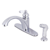 Vintage Single Handle Kitchen Faucet, Polished Chrome, 4.1" Spout Clearence