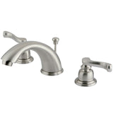 Vintage Two-handle 3-Hole Deck Mount Widespread Bathroom Sink Faucet