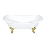 Cast Iron Double Slipper Clawfoot Tub (No Faucet Drillings)