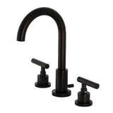 Modern Widespread Bathroom Faucet with Brass Pop-Up