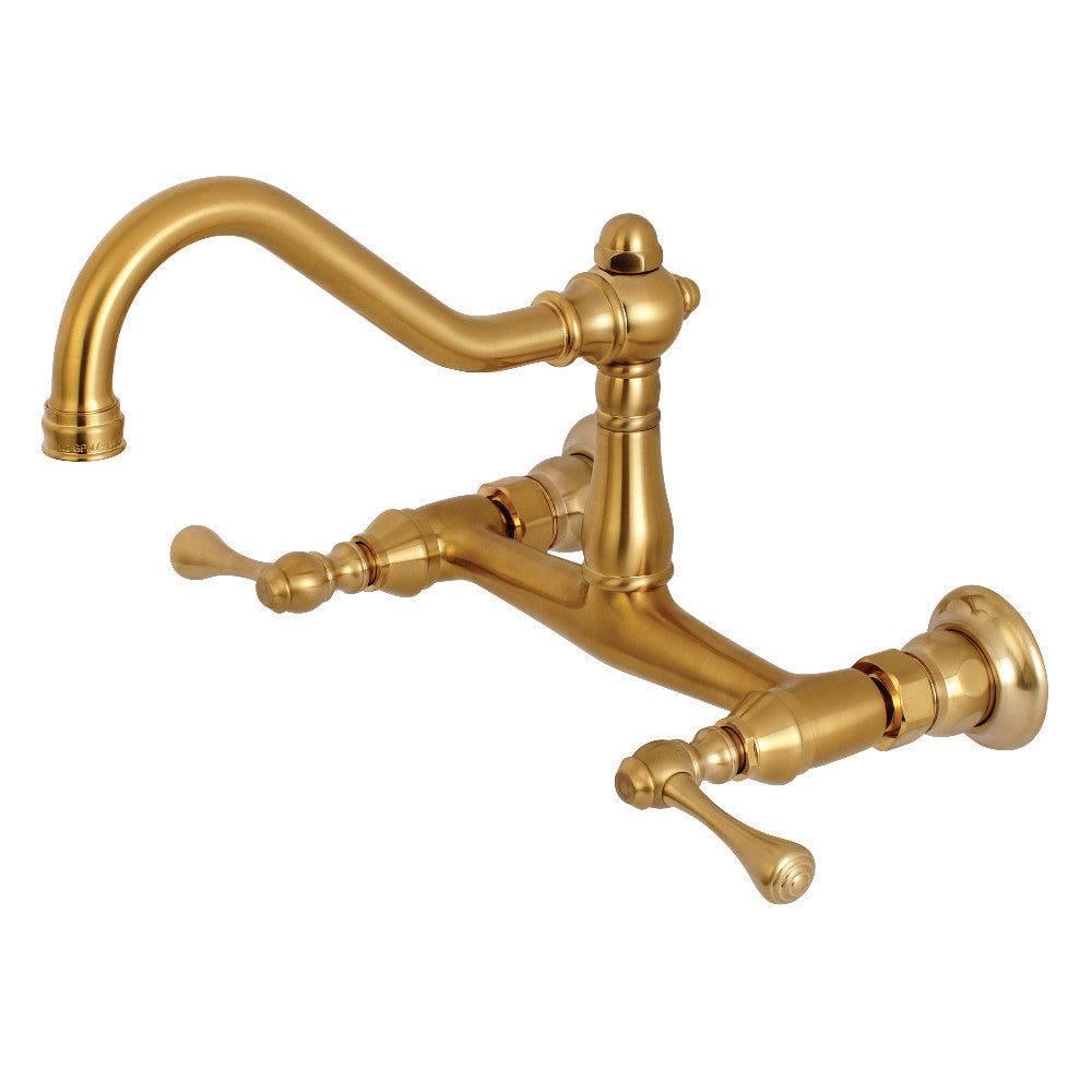 Vintage 8 Inch Center Wall Mount Bathroom Faucet