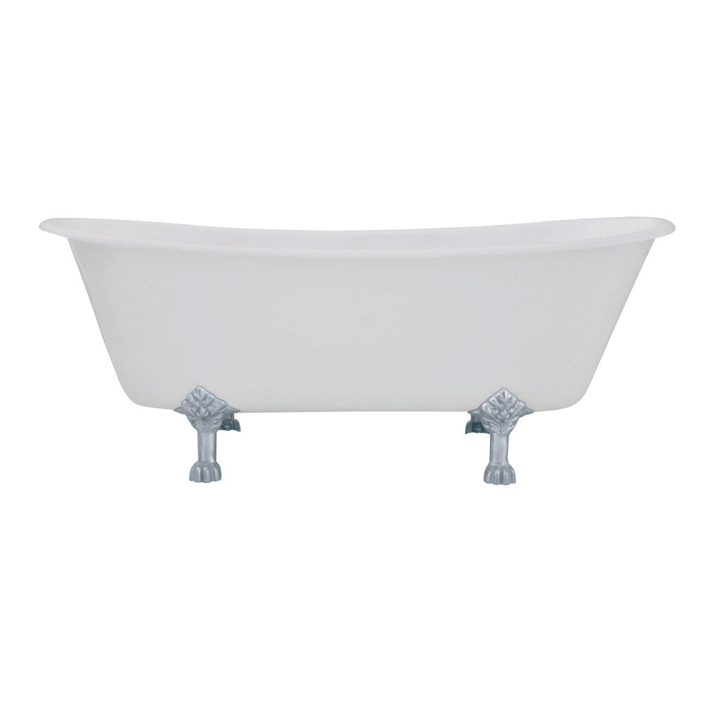 Cast Iron Double Slipper Clawfoot Tub (No Faucet Drillings)