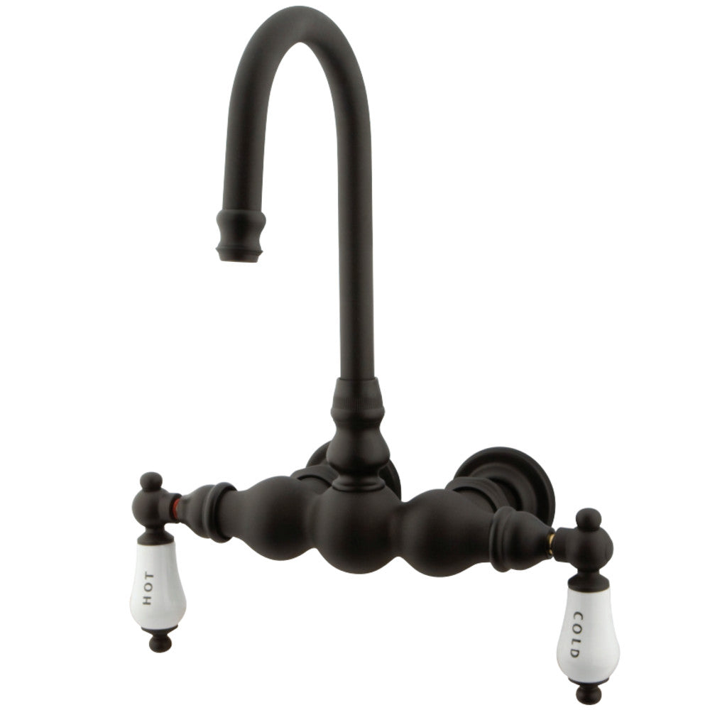 Vintage 3.4" Wall Mount Tub Faucet In 9.44" Spout Reach