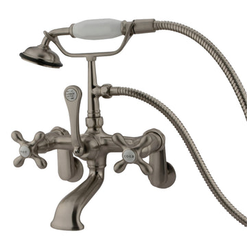 Vintage Adjustable Center Wall Mount Tub Faucet With Swing Arms