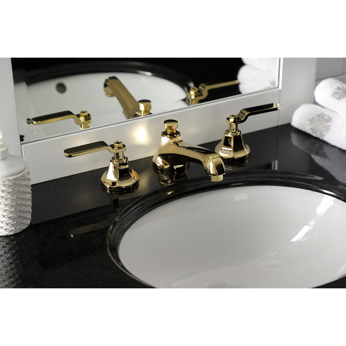 Whitaker Widespread Bathroom Faucet with Brass Pop-Up