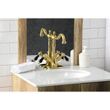 Duchess Two Handle Bathroom Faucet With Brass Pop Up & Cover Plate