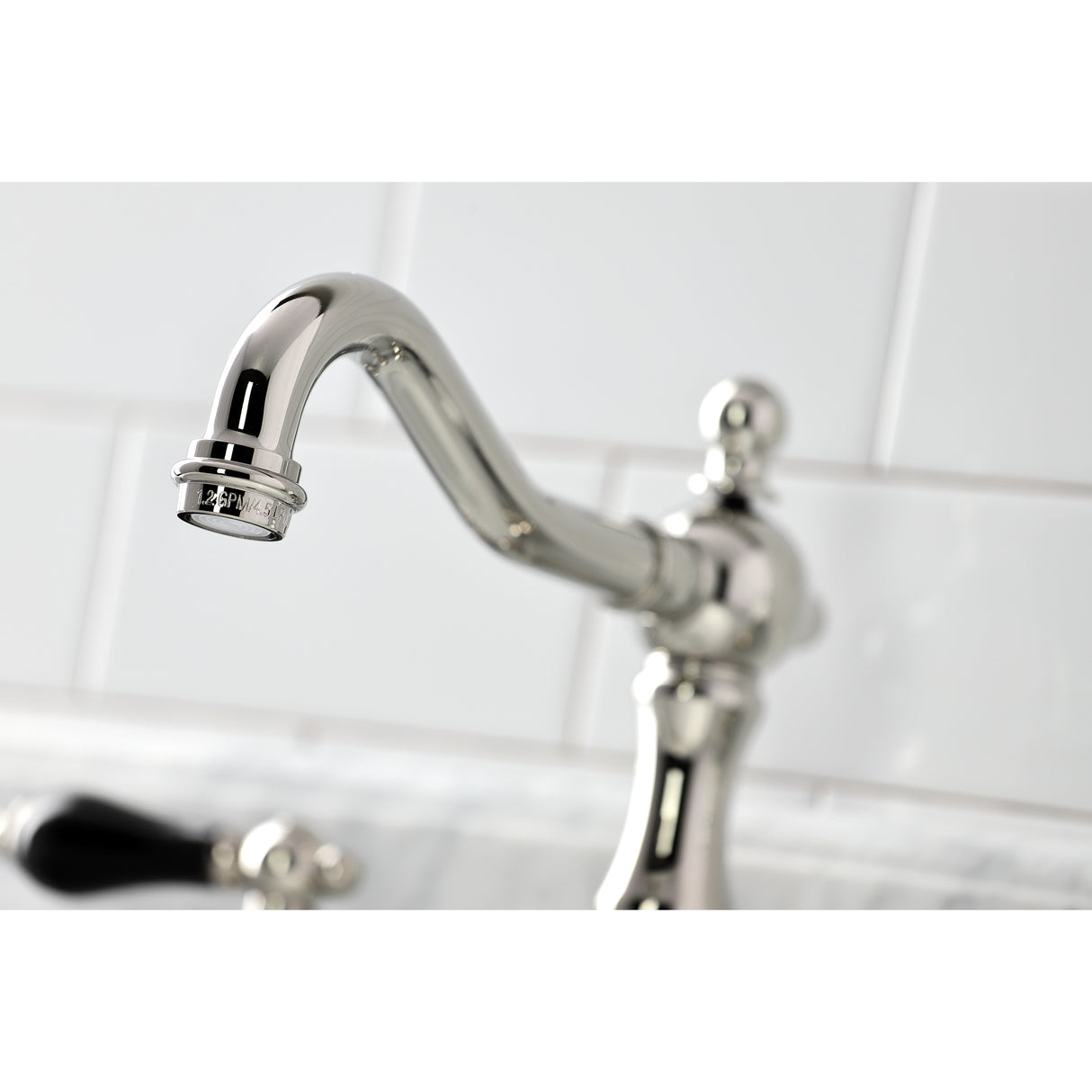 Widespread Bathroom Faucet w/ Brass Pop-Up