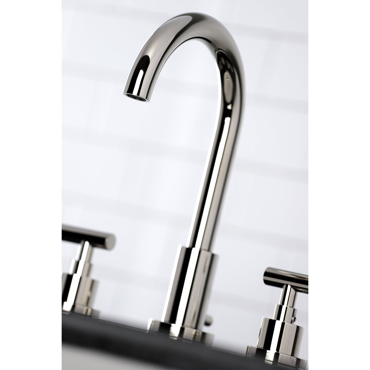 Modern Widespread Bathroom Faucet with Brass Pop-Up