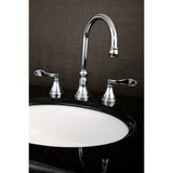 NuFrench Widespread Bathroom Faucet with Brass Pop-Up