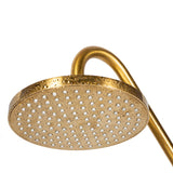 Rain Shower System W/ 8" Showerhead - 36.25"H X 8"W X 23.75"D - Brass - Adjustable Brass Slider - Surface Mounted Shower Systems