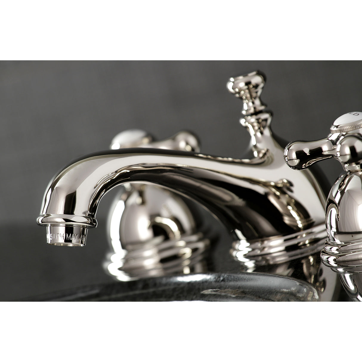 Restoration 8" Widespread Lavatory Faucet with Metal Cross Handle