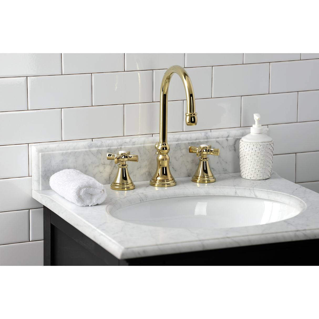 Millennium Widespread Bathroom Faucet With Brass Pop Up