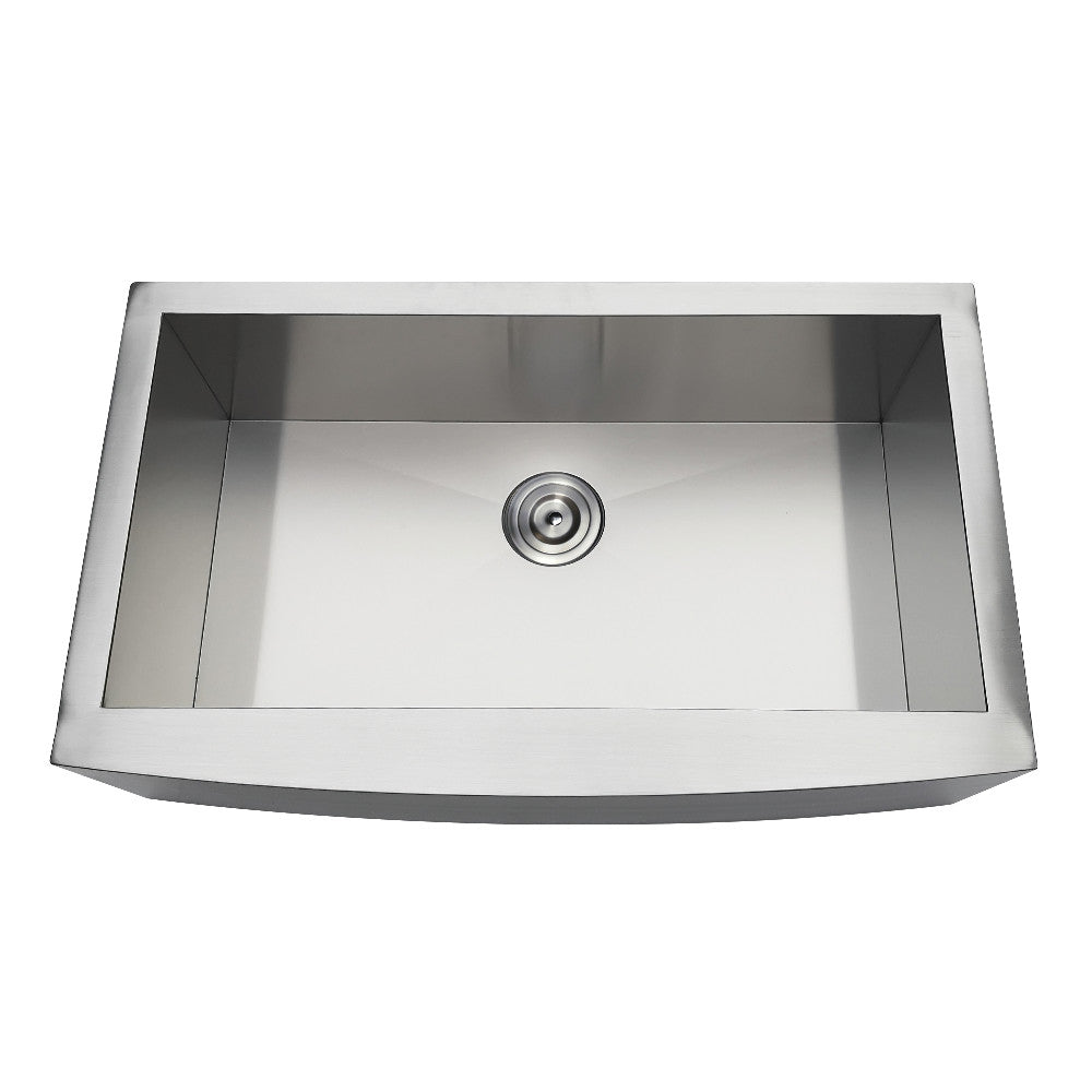 Gourmetier Drop-In 33" x 20" Stainless Steel Single Bowl Farmhouse Kitchen Sink, Brushed
