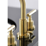 Manhattan Modern Widespread Bathroom Faucet with Brass Pop-Up