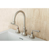 Silver Sage 8" Widespread Lavatory Faucet with Brass Pop-Up