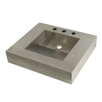 Fauceture Stainless Steel Bathroom Sink, Brushed