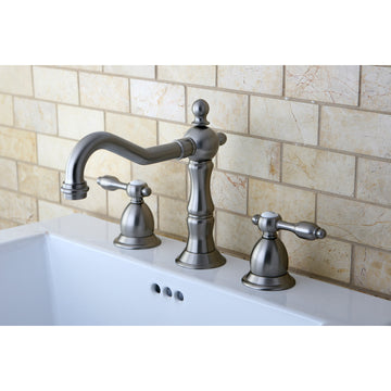 Tudor Widespread Lavatory Faucet With Brass Pop Up