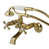 Tub Wall Mount Clawfoot Tub Faucet With Hand Shower