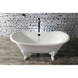 Cast Iron Double Slipper Clawfoot Tub (No Faucet Drillings)