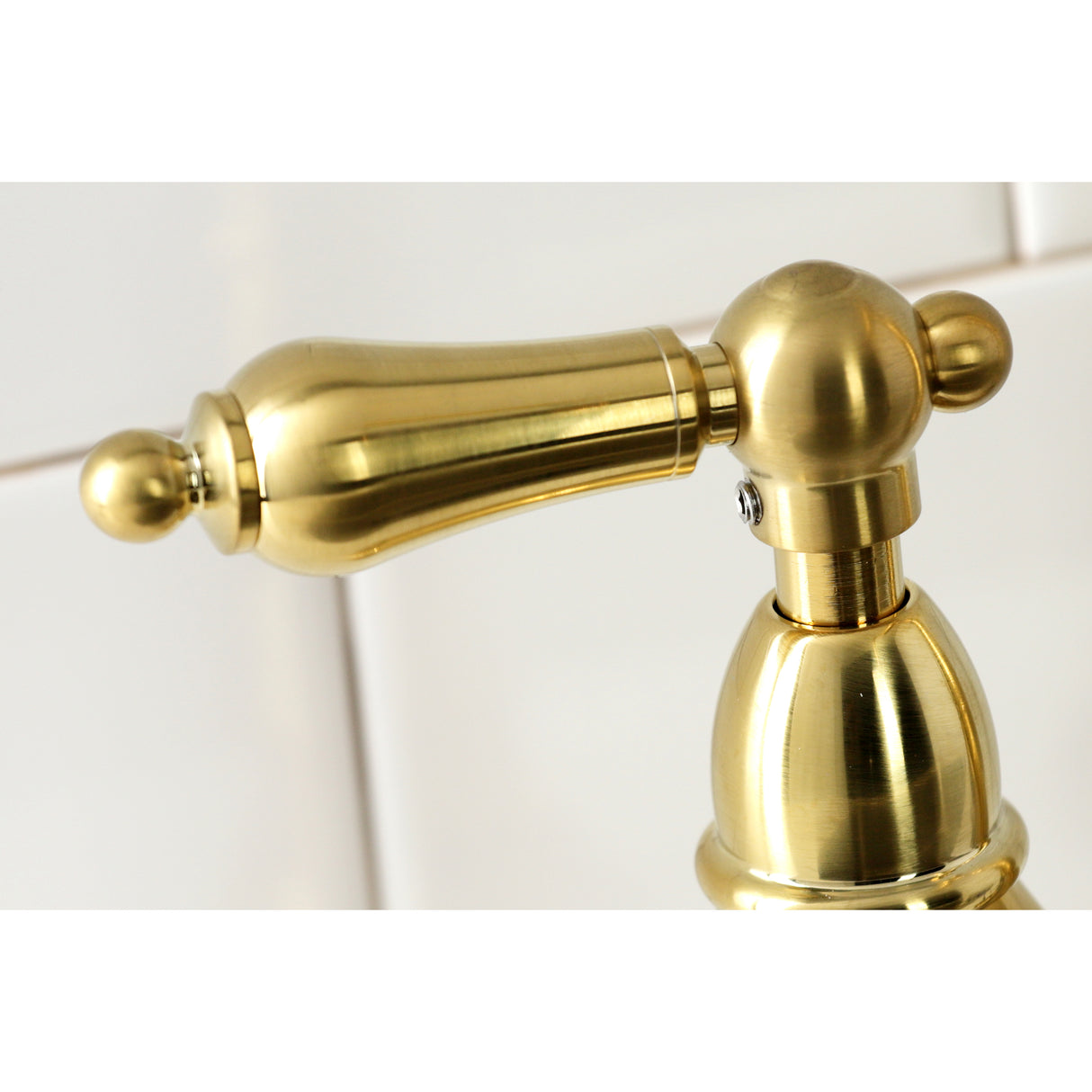 Heritage Bridge Kitchen Faucet with Brass Sprayer