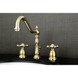 Hertage Deck Mount 8" Widespread Bathroom Faucet