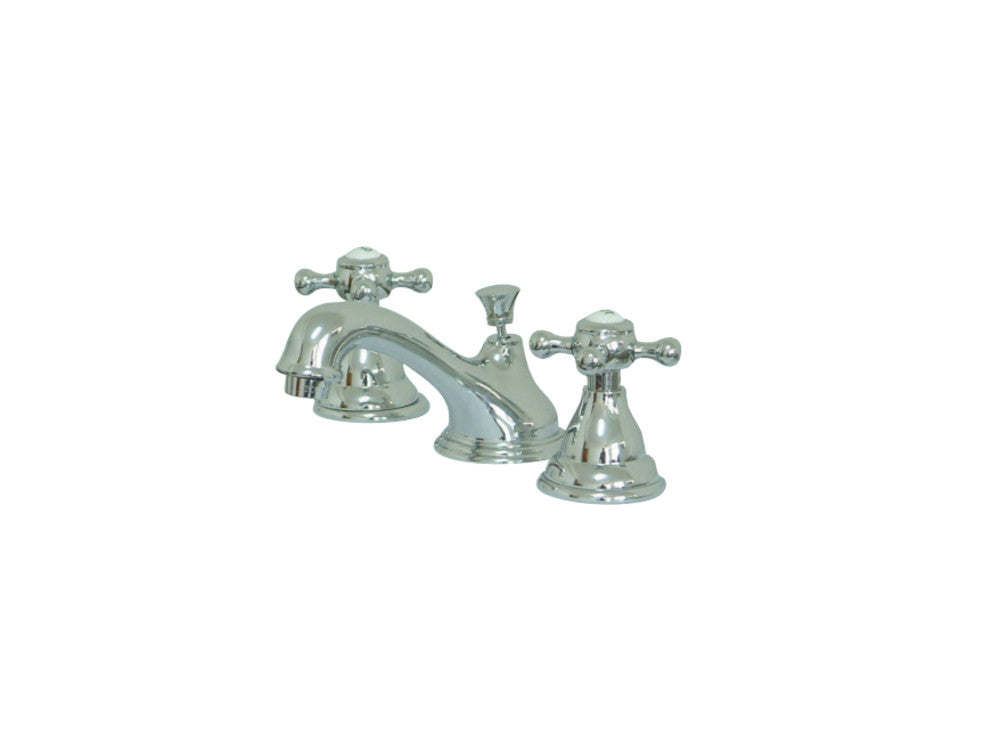 Royale 8" Deck Mount Widespread Bathroom Faucet W/ Dual Cross Handle