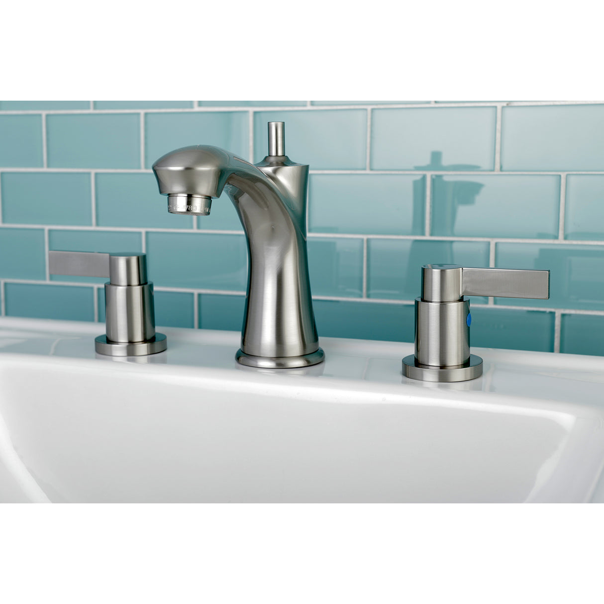 NuvoFusion 8 ' Widespread Lavatory Faucet W/ Retail Pop Up & 4.1" Spout Reach