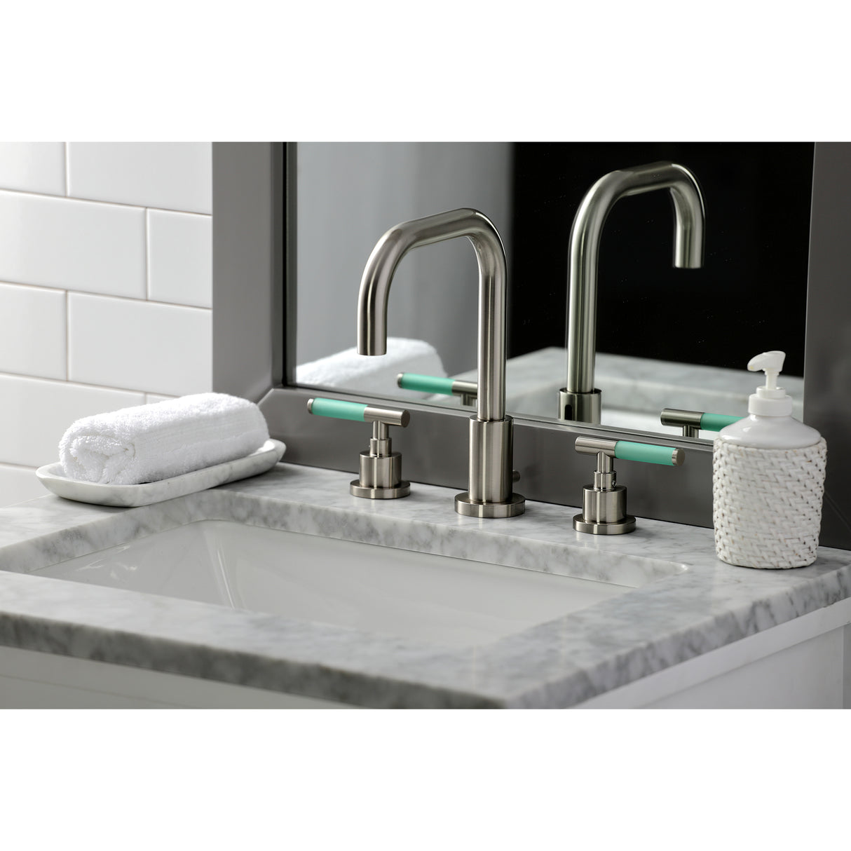 Kaiser Widespread Bathroom Faucet with Brass Pop-Up