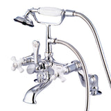 Vintage Adjustable Center Deck Mount Tub Faucet In 10.81" Spout Reach