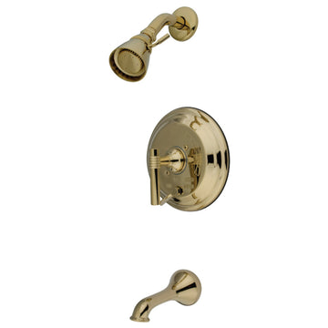 Restoration Tub & Shower Faucet, Polished Brass