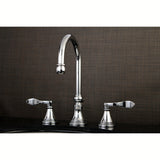 NuFrench Widespread Bathroom Faucet with Brass Pop-Up