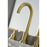 Modern Widespread Bathroom Faucet with Brass Pop-Up