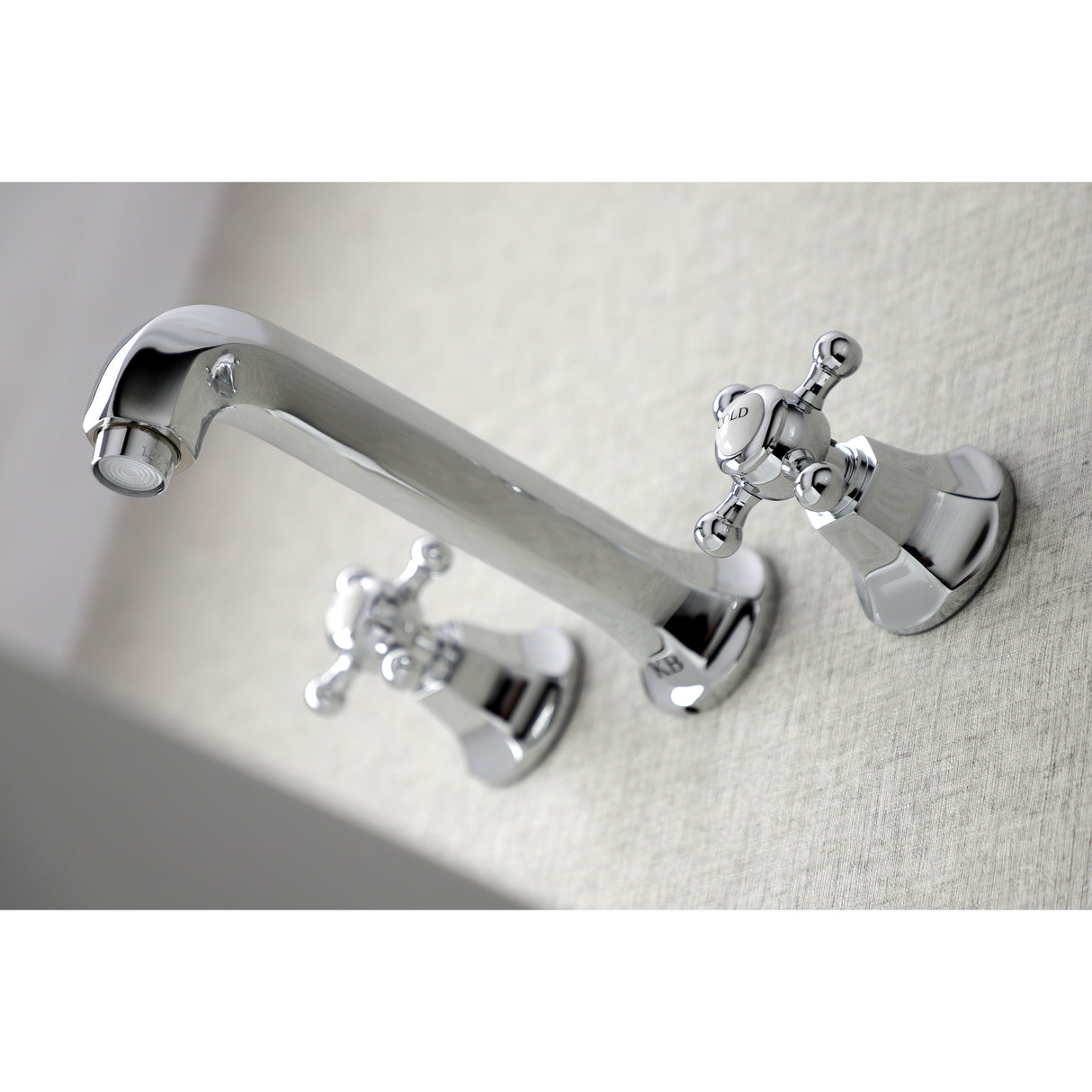 Metropolitan Two-handle 3-Hole Wall Mount Bathroom Sink Faucet