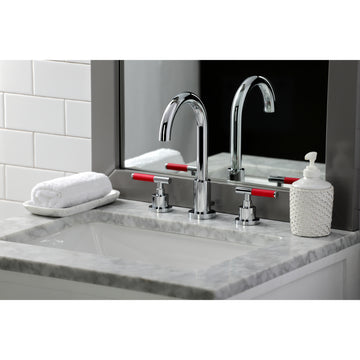 Fauceture Kaiser Widespread Bathroom Faucet W/ Brass Pop Up
