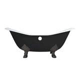 Cast Iron Double Slipper Clawfoot Tub (No Faucet Drillings)