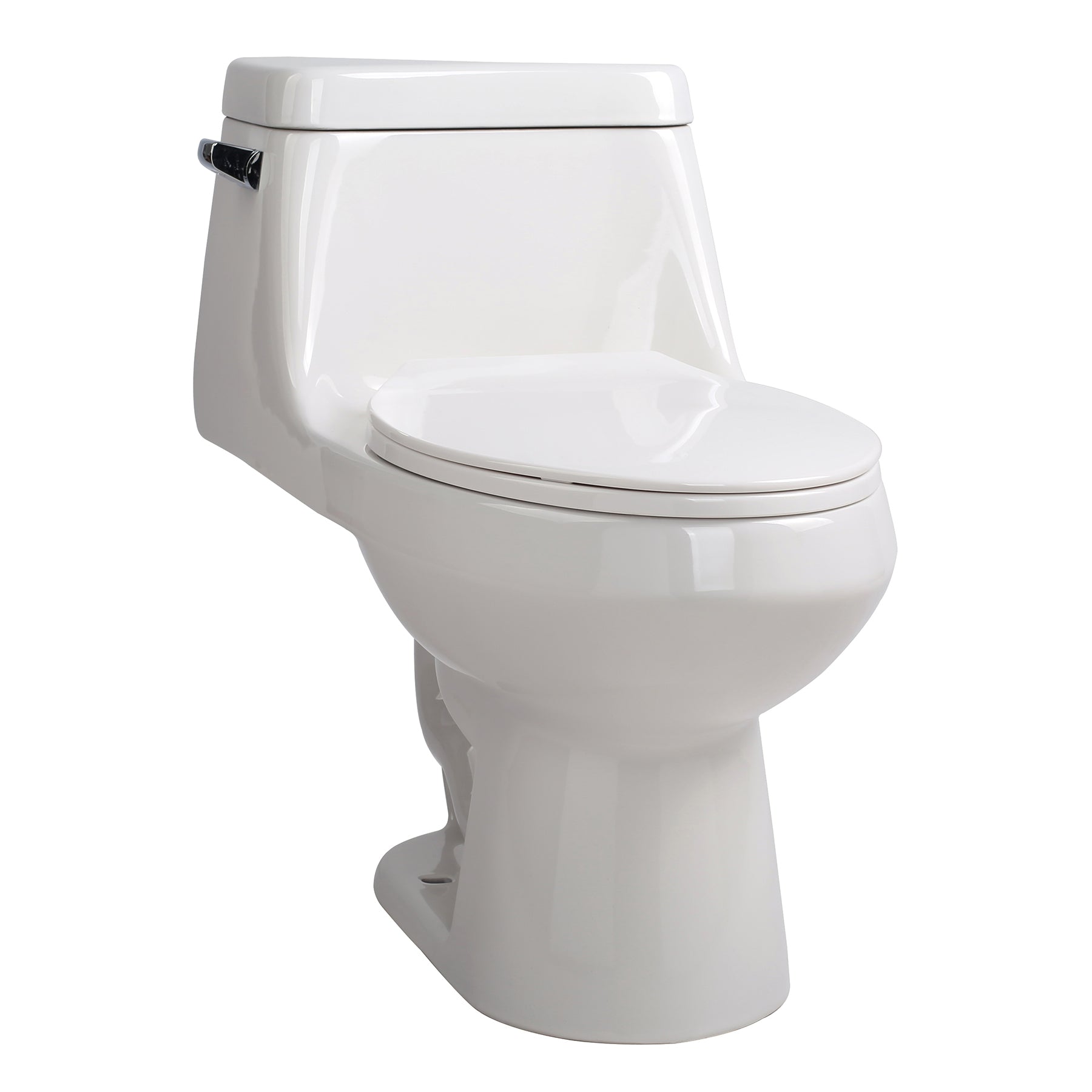 Zeus 1 - piece 1.28 GPF Single Flush Elongated Toilet in White