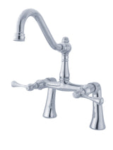 Restoration 7" Center Deck Mount Clawfoot Tub Faucet