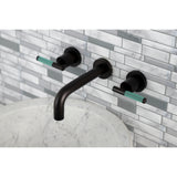 Kaiser Two Handle 3-hole Wall Mount Bathroom Sink Faucet